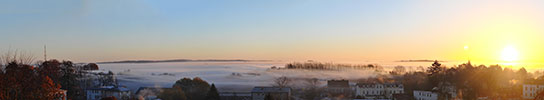 Panorama von Putbus zur Insel Vilm